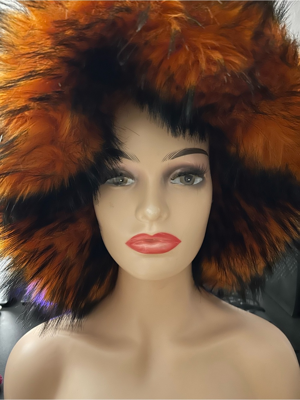Women’s Fluffy Fur Burnt Brim Hat
